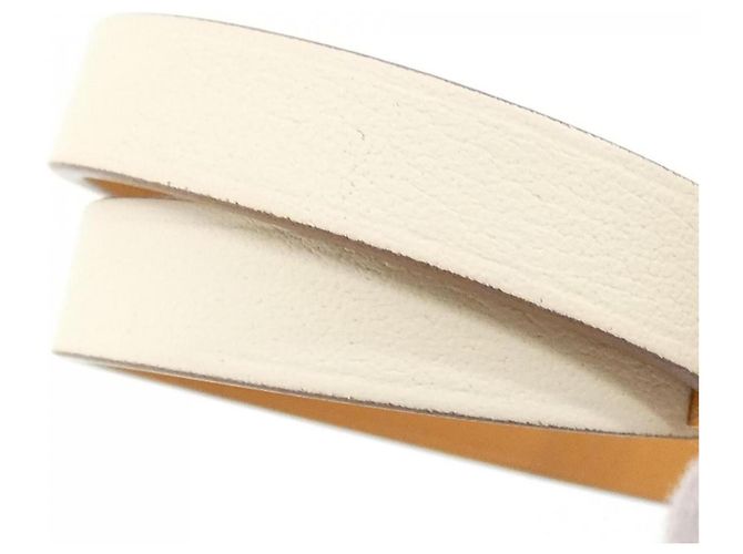 Hermès Pulsera de dijes Hermes Mini Kelly Double Tour Blanco - vista 4