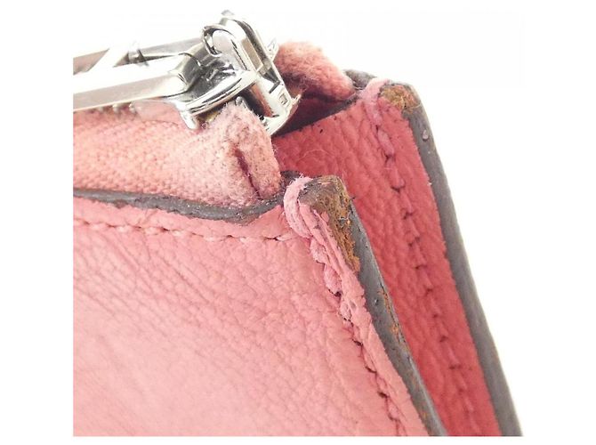 Hermès Hermes Pink Chevre Leather Business Card Case - view 4