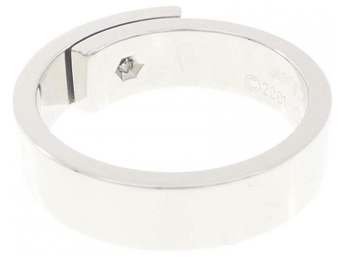 Anillo alianza Cartier en oro blanco 18K - vista 3