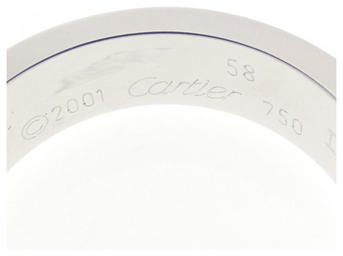 Anillo alianza Cartier en oro blanco 18K - vista 4