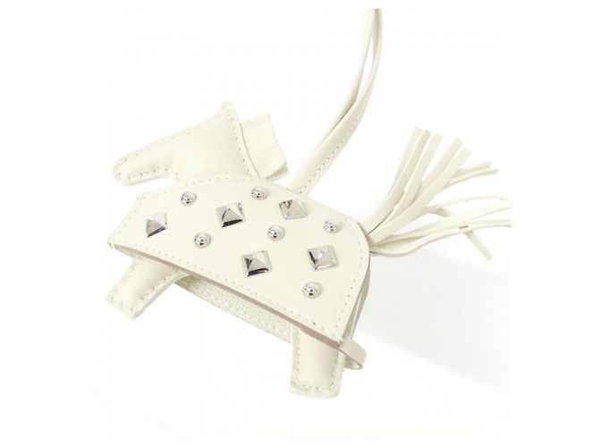 Hermès Hermes Rodeo Robeo Lock PM Accessory Bag Charm Weiß - Ansicht 2