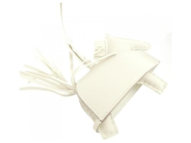 Hermès Hermes Rodeo Robeo Lock PM Accessory Bag Charm Weiß - Ansicht 3