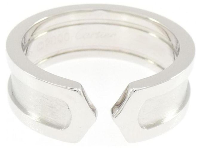 Anel Cartier C2 Small em ouro branco Dourado - vista 2
