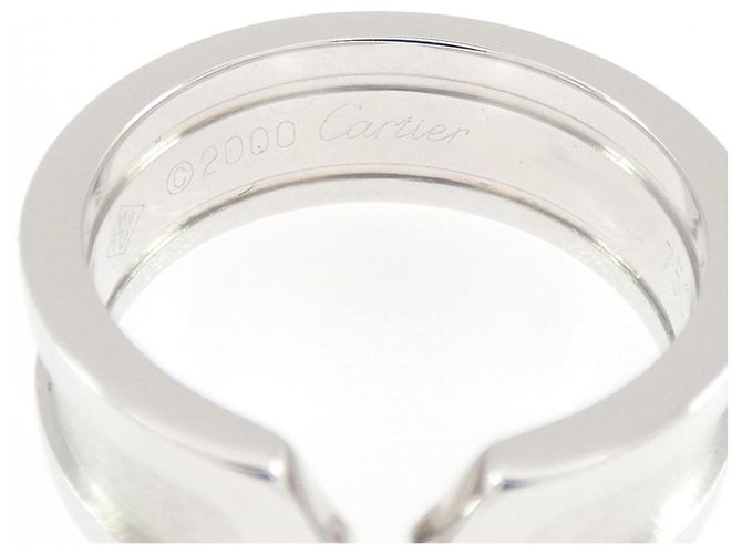 Anel Cartier C2 Small em ouro branco Dourado - vista 3