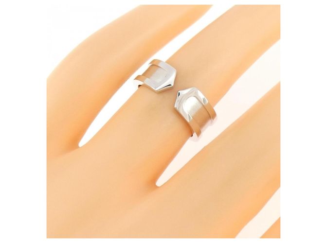 Anel Cartier C2 Small em ouro branco Dourado - vista 4