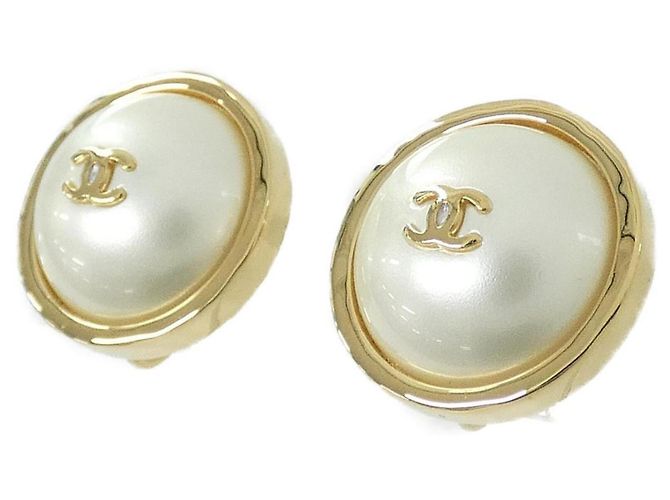 Orecchini a clip Chanel ABH925 Gold and White Bianco D'oro - vista 2
