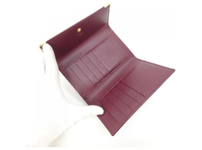 Portafoglio Tri-Fold Cartier in vitello rosso - vista 5
