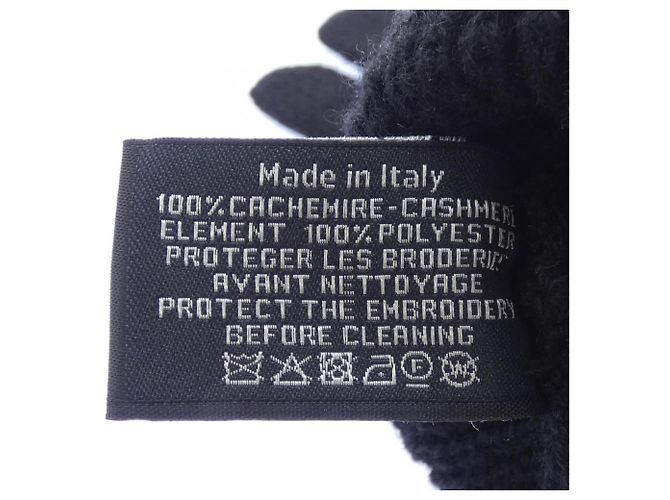 Guantes cálidos de cachemira negra Chanel Negro - vista 4