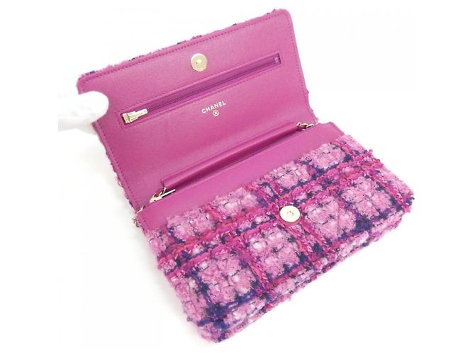 Cartera con cadena Chanel AP0250 Negro Rosa Azul marino - vista 7