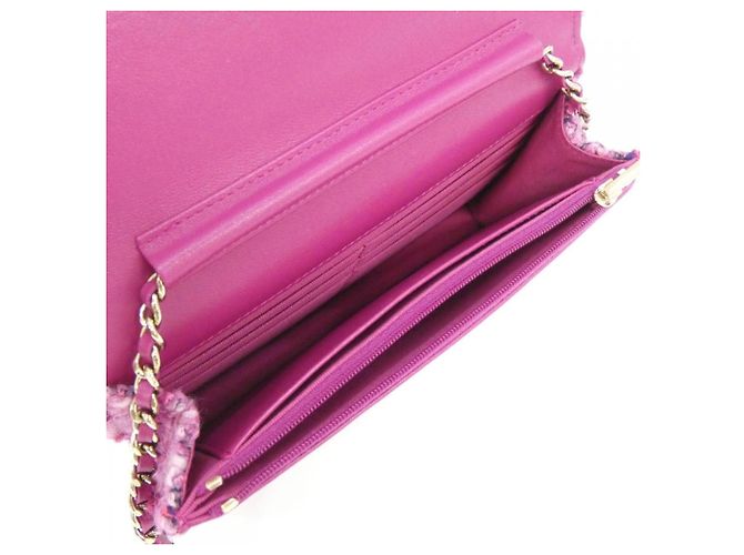 Cartera con cadena Chanel AP0250 Negro Rosa Azul marino - vista 9