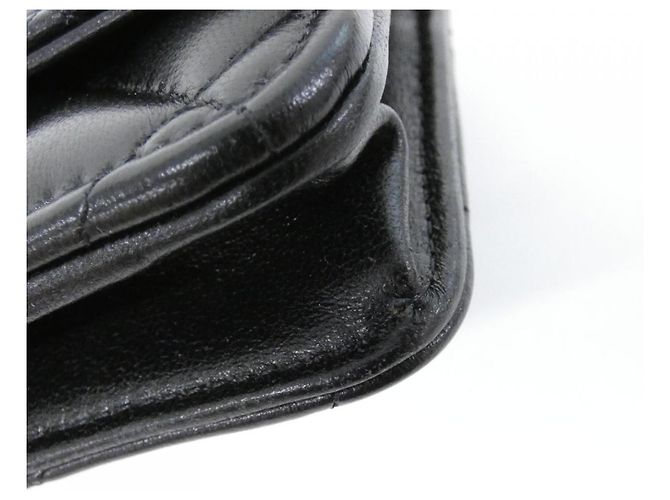 Portafoglio con catena Chanel in lambskin nero AP3938 - vista 3
