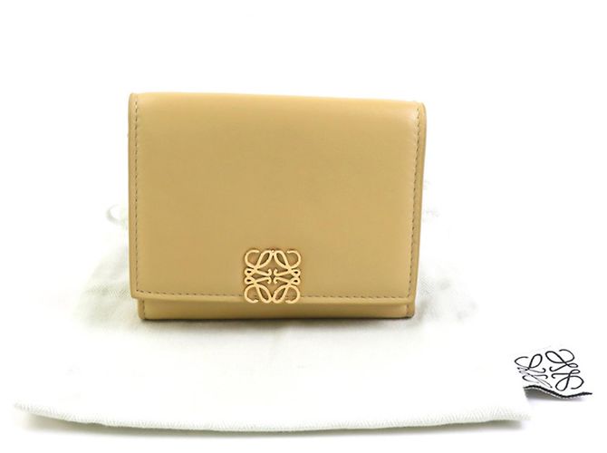 Loewe Tri-fold Wallet Beige Yellow - view 16