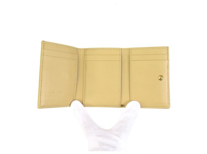 Loewe Tri-fold Wallet Beige Yellow - view 5
