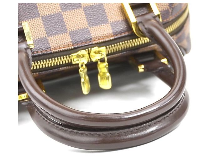 Bolsa de mão Louis Vuitton Damier Rivera Mini Marrom Damier ebene - vista 8