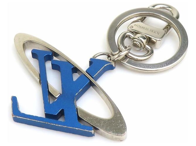 Pingente de bolsa Louis Vuitton em azul e prata - vista 3