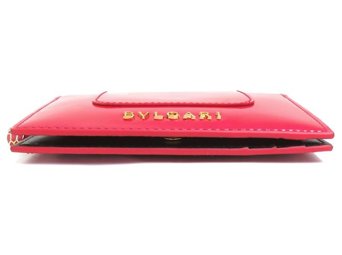 Bulgari Bvlgari Serpenti Forever Tarjetero de piel charol rosa - vista 4