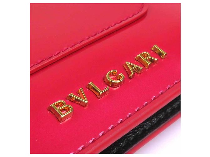 Bulgari Bvlgari Serpenti Forever Tarjetero de piel charol rosa - vista 9