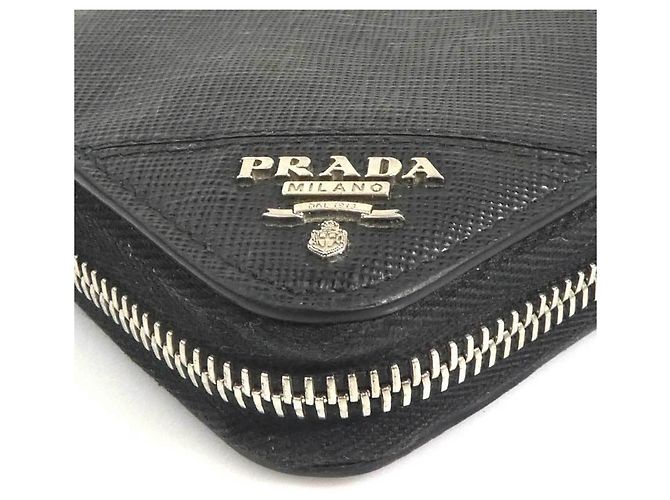 Cartera larga Prada de piel negra Negro - vista 6