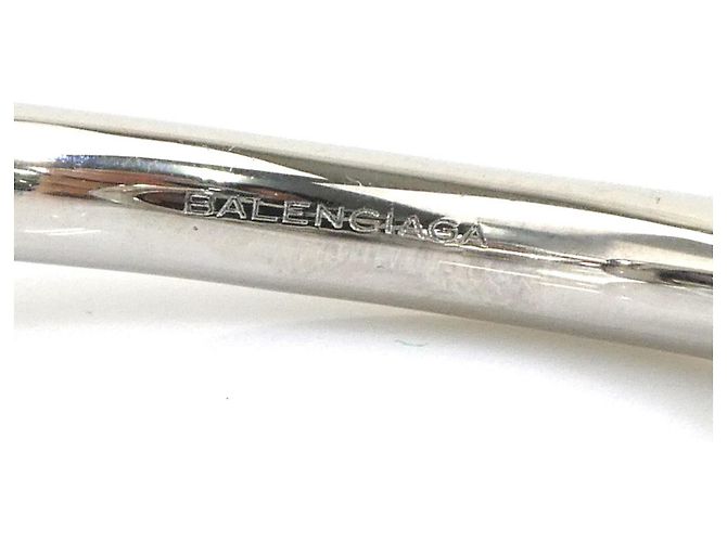 Bracciale Rigido in Metallo Argentato Balenciaga Argento - vista 8