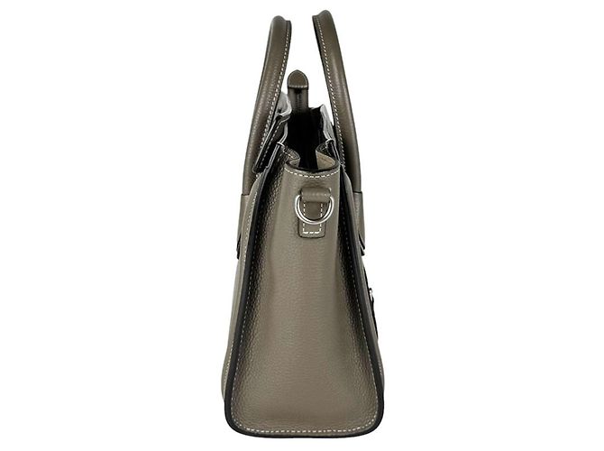 Céline Borsa a tracolla in pelle Celine Luggage Nano Shopper Grigio - vista 2