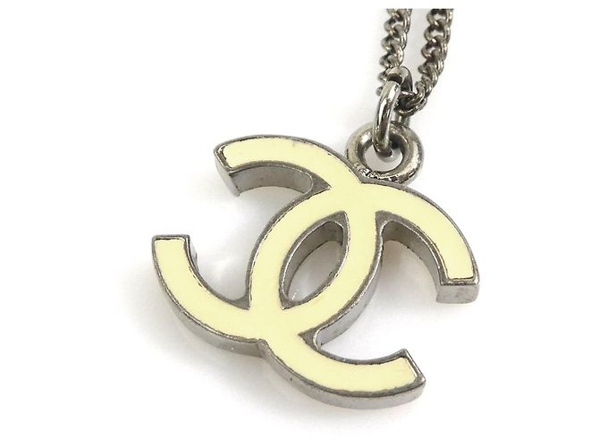 Chanel Coco Mark Halskette Silber Aus weiß - Ansicht 6