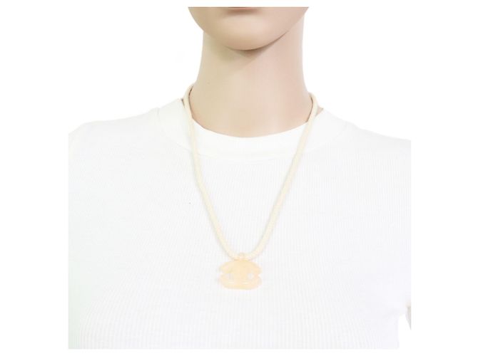 Collana Chanel Coco Mark Rosa Beige - vista 7