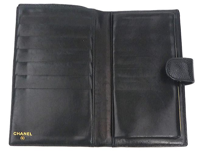 Chanel Black Bi-fold Long Wallet - view 7