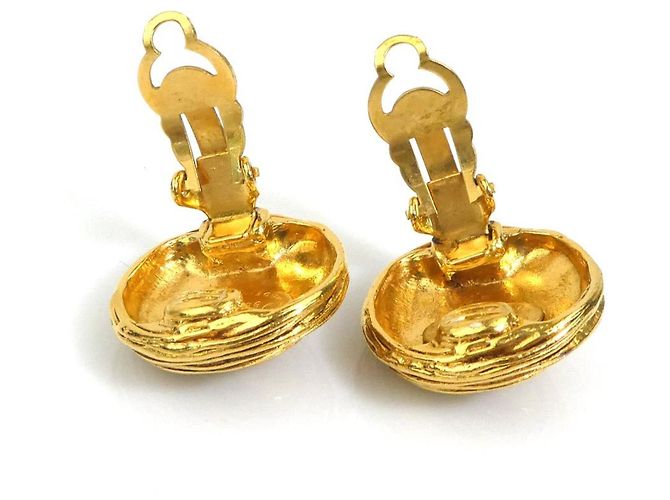 Chanel Gold Clip-Ohrringe Golden - Ansicht 5