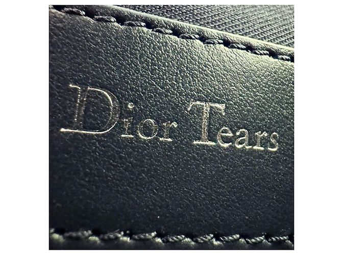 Borsa Saddle Tears Christian Dior in tela blu navy - vista 11