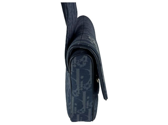 Borsa Saddle Tears Christian Dior in tela blu navy - vista 2
