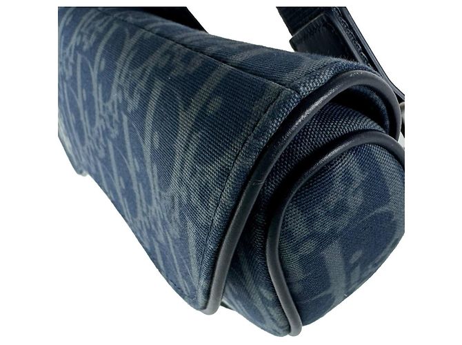 Borsa Saddle Tears Christian Dior in tela blu navy - vista 7