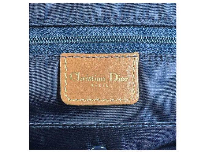 Bolsa Christian Dior usada Marrom Azul marinho - vista 12