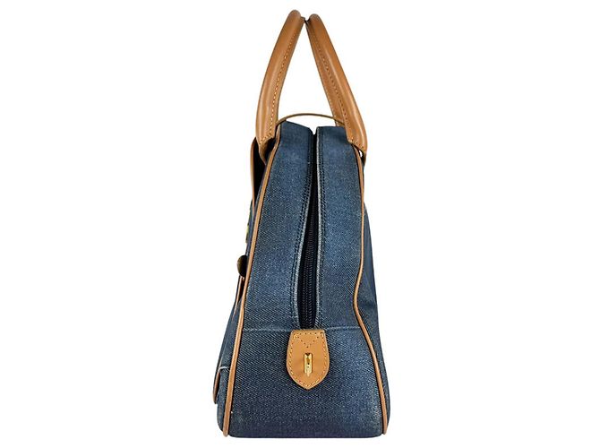 Bolsa Christian Dior usada Marrom Azul marinho - vista 2