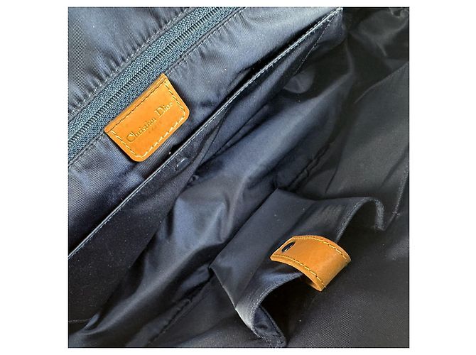 Bolsa Christian Dior usada Marrom Azul marinho - vista 5
