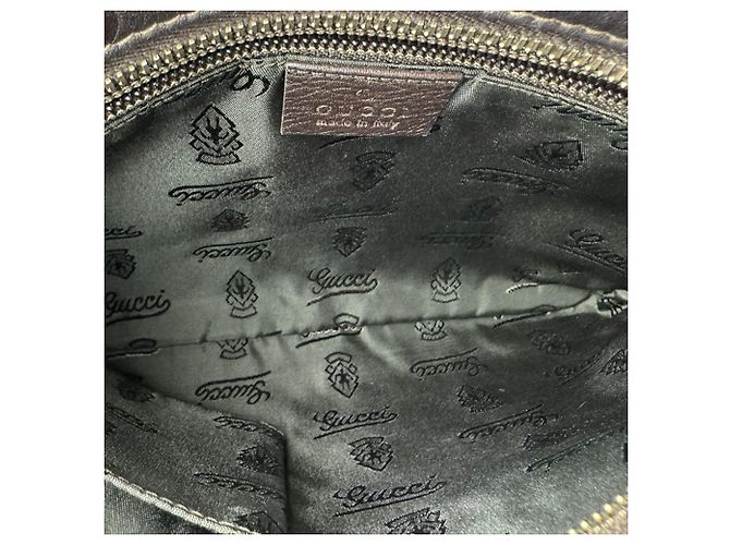 Gucci Schultertasche aus braunem Leder - Ansicht 5