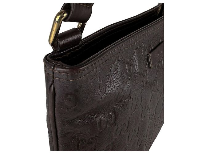 Gucci Schultertasche aus braunem Leder - Ansicht 6