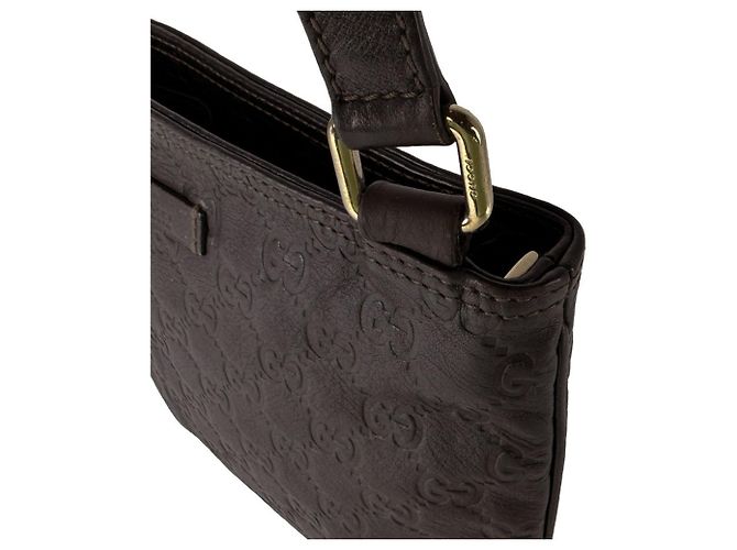 Gucci Schultertasche aus braunem Leder - Ansicht 7