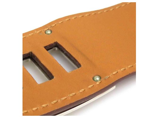 Hermès Pulsera Hermes Kelly Dog Castaño Plata - vista 10