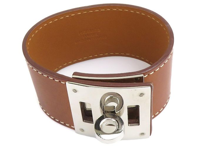 Hermès Pulsera Hermes Kelly Dog Castaño Plata - vista 5