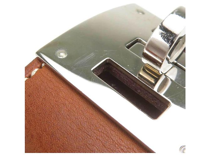 Hermès Pulsera Hermes Kelly Dog Castaño Plata - vista 6