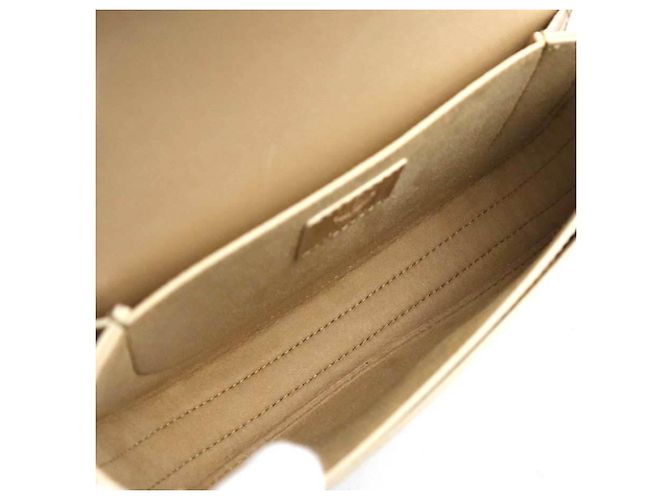 MCM Gold Embossed Leather Shoulder Bag Golden - view 5
