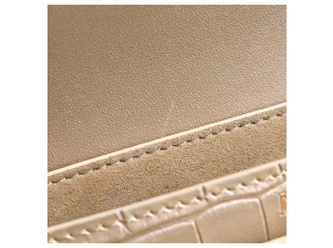 MCM Gold Embossed Leather Shoulder Bag Golden - view 8