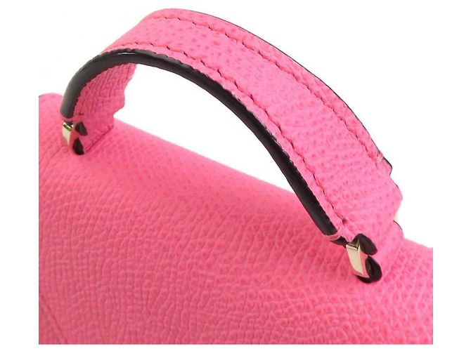 Valextra Iside Gürteltasche aus rosa Leder Pink - Ansicht 12