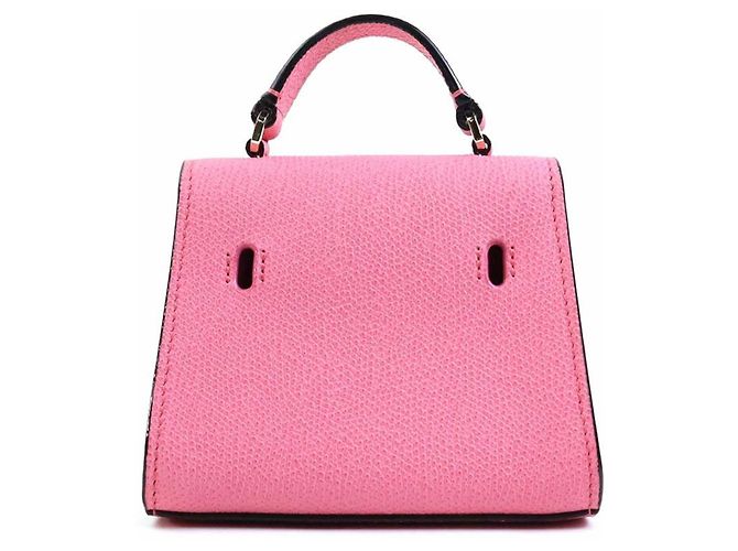 Valextra Iside Gürteltasche aus rosa Leder Pink - Ansicht 4