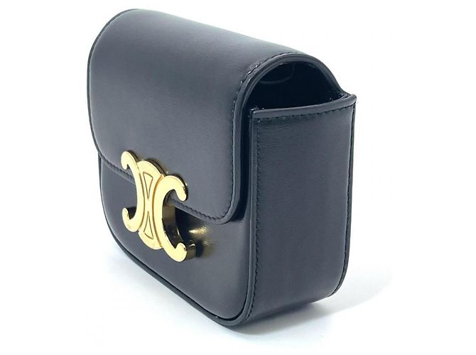 Céline Celine Mini Claude Triomphe Shoulder Bag Black - view 2
