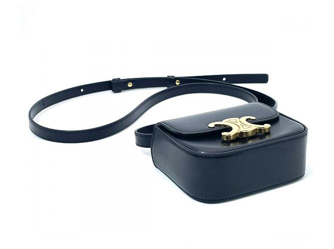 Céline Celine Mini Claude Triomphe Shoulder Bag Black - view 4