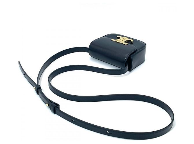 Céline Celine Mini Claude Triomphe Shoulder Bag Black - view 5