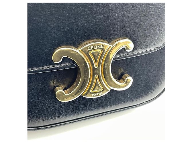 Céline Celine Mini Claude Triomphe Shoulder Bag Black - view 8