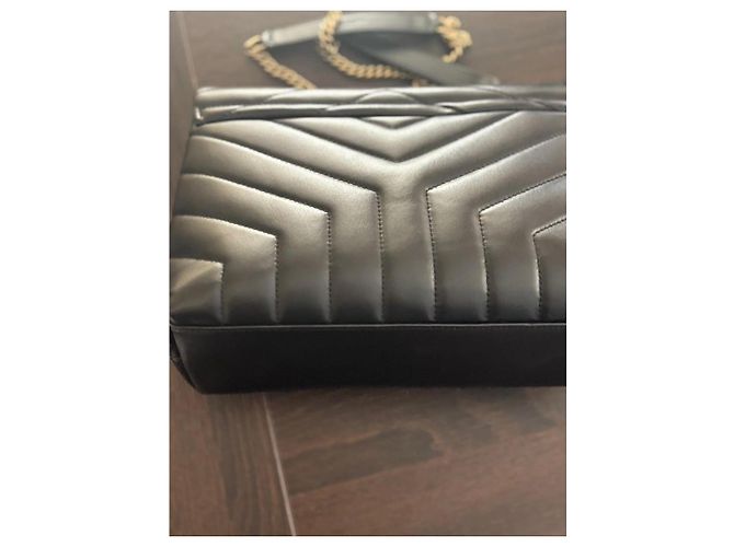 Autre Marque Saint Laurent Borsa Loulou in pelle nera Nero - vista 4