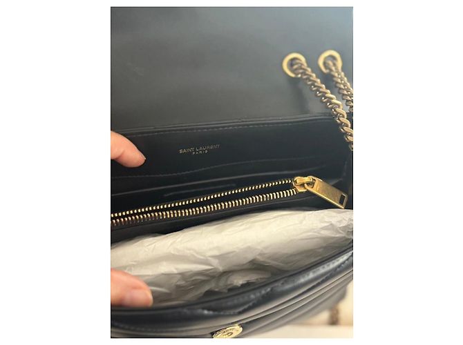 Autre Marque Saint Laurent Borsa Loulou in pelle nera Nero - vista 5